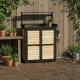 Tavolo di preparazione con contenitore in legno FSC termotrattato 87x45x120 cm - Arbor