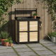 Tavolo di preparazione con contenitore in legno FSC termotrattato 87x45x120 cm - Arbor