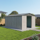 Casetta da giardino in metallo 11m² WoodTouch beige + kit di ancoraggio X-METAL