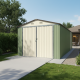 Garage doppia porta verde chiaro e panna 18 m² + set di montaggio X-METAL