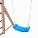 Struttura gioco in legno termotrattato QUOKKA con 2 altalene, 1 trapezio e 2 scale - Abracadaprout