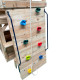 Parco giochi in legno termotrattato BISON con 2 altalene, 1 trapezio e 1 scivolo - Abracadaprout