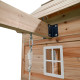 Parco giochi in legno termotrattato BISON con 2 altalene, 1 trapezio e 1 scivolo - Abracadaprout