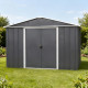 Casetta da giardino in metallo antracite 12m² + kit di ancoraggio incluso - YARDMASTER
