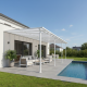 Pergola addossata regolabile - pergola in alluminio bianco 400x985cm - X-METAL