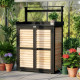 Tavolo di preparazione con contenitore in legno FSC termotrattato 87x45x120 cm - Arbor