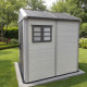 Casetta da giardino in HDPE SunLife beige 4,97 m² + pavimento - JOBU