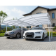 Doppia tettoia per auto in alluminio laccato bianco e policarbonato 6mm X-METAL