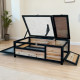 Recinto per tartarughe da interno o esterno in legno FSC termotrattato 97x57x33cm - Shelty Pet