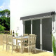 Tenda da sole motorizzata 350x250cm EASY antracite telo poliestere antracite - X-METAL