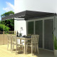 Tenda da sole motorizzata 350x250cm EASY antracite telo poliestere antracite - X-METAL