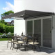 Tenda da sole motorizzata 350x250cm EASY antracite telo poliestere antracite - X-METAL