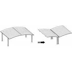 Kit di montaggio per carport Eagle con struttura a Y bianco - X-METAL