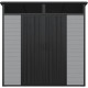 Casetta da giardino in resina spazzolata DICKINS Skylight 4m² grigio e nero + pavimento - JOBU