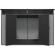 Casetta da giardino in resina spazzolata DICKINS Skylight 6,05 m² grigio e nero + pavimento - JOBU