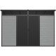 Casetta da giardino in resina spazzolata DICKINS Skylight 6,05 m² grigio e nero + pavimento - JOBU