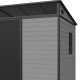 Casetta da giardino in resina spazzolata DICKINS Skylight 6,05 m² grigio e nero + pavimento - JOBU