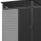 Casetta da giardino in resina spazzolata DICKINS Skylight 6,05 m² grigio e nero + pavimento - JOBU