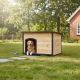Cuccia in legno termotrattato FSC 116x76x82cm per cani di grossa taglia - Shelty Pet