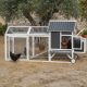 Pollaio in legno termotrattato FSC 224x81x107cm con tetto in PVC per 4-6 polli – Shelty Pet