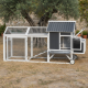 Pollaio in legno termotrattato FSC 224x81x107cm con tetto in PVC per 4-6 polli – Shelty Pet