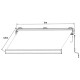 Tenda da sole motorizzata 500x350cm LUXO antracite telo poliestere antracite - X-METAL