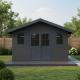 Casetta da giardino in legno composito grigio chiaro da 28 mm 10,71 m² PREMIUM - Woodlife Garden