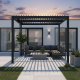 Pergola bioclimatica autoportante in alluminio grafite 3x3m - X-METAL