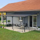 Pergola addossata regolabile - copertura in alluminio 3,05x6,18m X-METAL