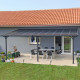 Pergola addossata regolabile - copertura in alluminio 3,05x6,18m X-METAL