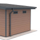 Kit grondaia antracite - pronto per l'installazione per casetta PREMIUM Woodlife Garden con terrazza lunga 4,7 m