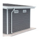 Kit grondaia bianca - pronto per l'installazione per casetta PREMIUM Woodlife Garden con terrazza lunghezza 4,7 m
