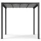 Pergola autoportante con telo retrattile motorizzato in alluminio antracite 3x3m - X-METAL