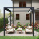 Pergola autoportante con telo retrattile motorizzato in alluminio antracite 3x3m - X-METAL