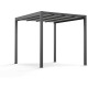 Pergola autoportante con telo retrattile motorizzato in alluminio antracite 3x3m - X-METAL