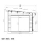 Casetta da giardino + terrazza con tetto a falda unica in legno composito grigio chiaro da 28 mm 15m² PREMIUM - Woodlife Garden