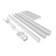 Kit grondaia per casetta da giardino modulare isolata 3x2m o 3x3m o 4x2m o 4x3m bianca - Everbox