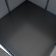 Casetta da giardino in resina spazzolata DICKINS Skylight 6,05 m² grigio e nero + pavimento - JOBU