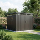 Casetta da giardino Kosto in acciaio zincato grigio scuro 8,64 m² + kit di ancoraggio - X-Métal