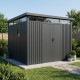 Casetta da giardino Kosto in acciaio zincato grigio scuro 8,64 m² + kit di ancoraggio - X-Métal