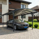 Tettoia auto in alluminio antracite 3x6,47m e policarbonato 6mm X-METAL