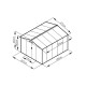 Casetta da giardino in metallo 8,84m² FIRST antracite + kit d'ancoraggio X-METAL