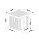 Casetta da giardino Kosto 5,29 m² in acciaio zincato grigio scuro + kit di ancoraggio - X-Metal