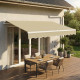 Tenda da sole ad apertura manuale 350x250 cm EASY in tessuto poliestere beige - X-METAL