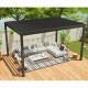 Pergola bioclimatica autoportante motorizzata DOBLA in alluminio doppie alette antracite 4x3m - X-METAL