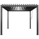 Pergola bioclimatica NEWSTEEL in acciaio zincato laccato antracite, 3x3m - X-METAL
