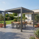 Pergola bioclimatica NEWSTEEL in acciaio zincato laccato antracite, 3x3m - X-METAL
