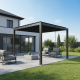 Pergola bioclimatica NEWSTEEL in acciaio zincato laccato antracite, 3x3m - X-METAL