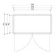 Box da giardino in legno trattato 28mm 2000L ALTO Bianco - Gardy Shelter