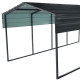 Tettoia per auto con tetto in acciaio zincato, 13,5m² - 305x451cm - colore antracite – X-METAL